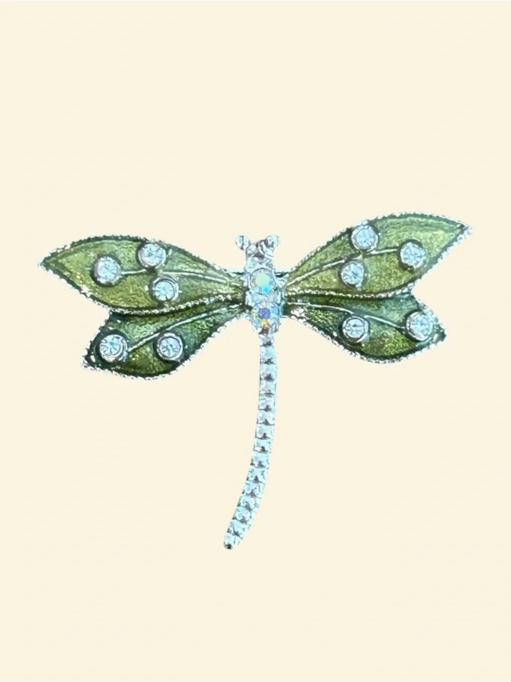 Villager Green Dragonfly Brooch NWT